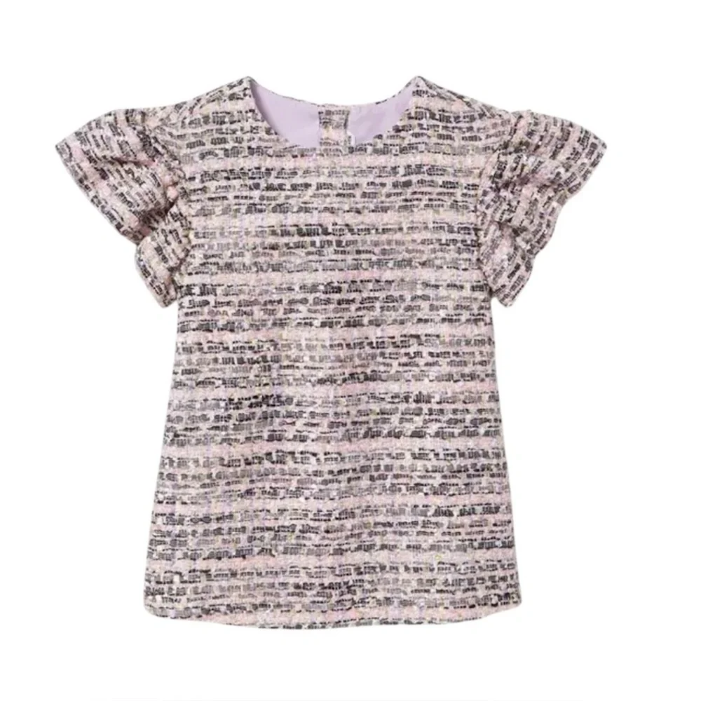 Janie And Jack Lavender Shimmer Boucle Dress